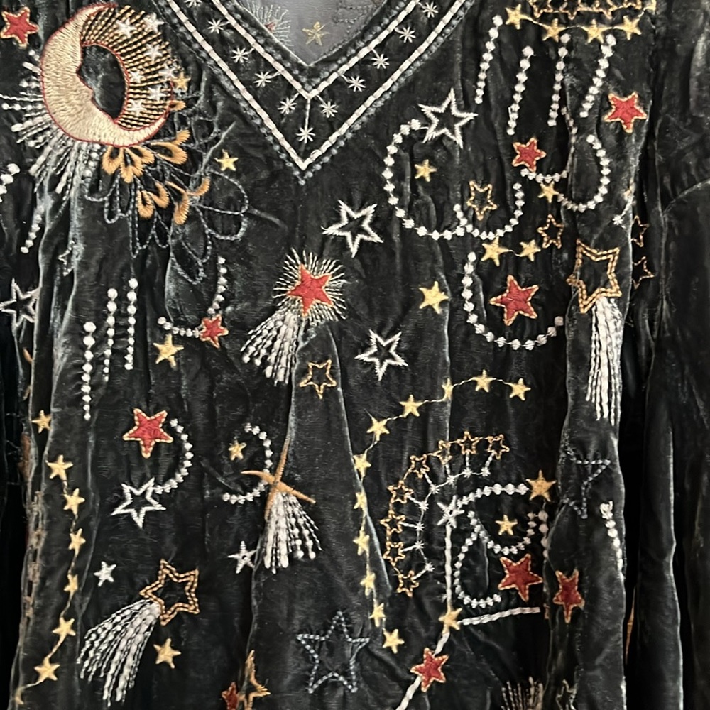 Johnny Was velvet tunic - Picture 3 of 7